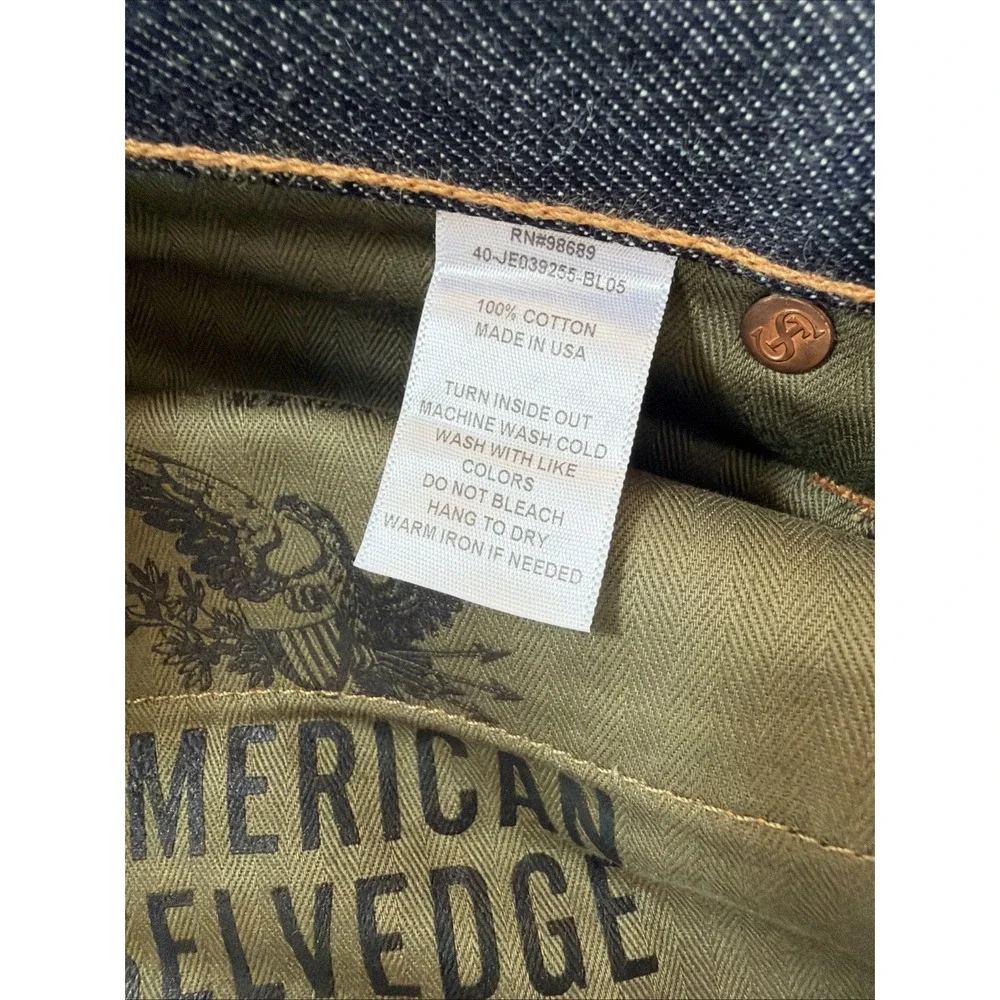 Todd Snyder Selvedge Jeans 34X32 American Denim Button Fly Slim Fit Dark Wash